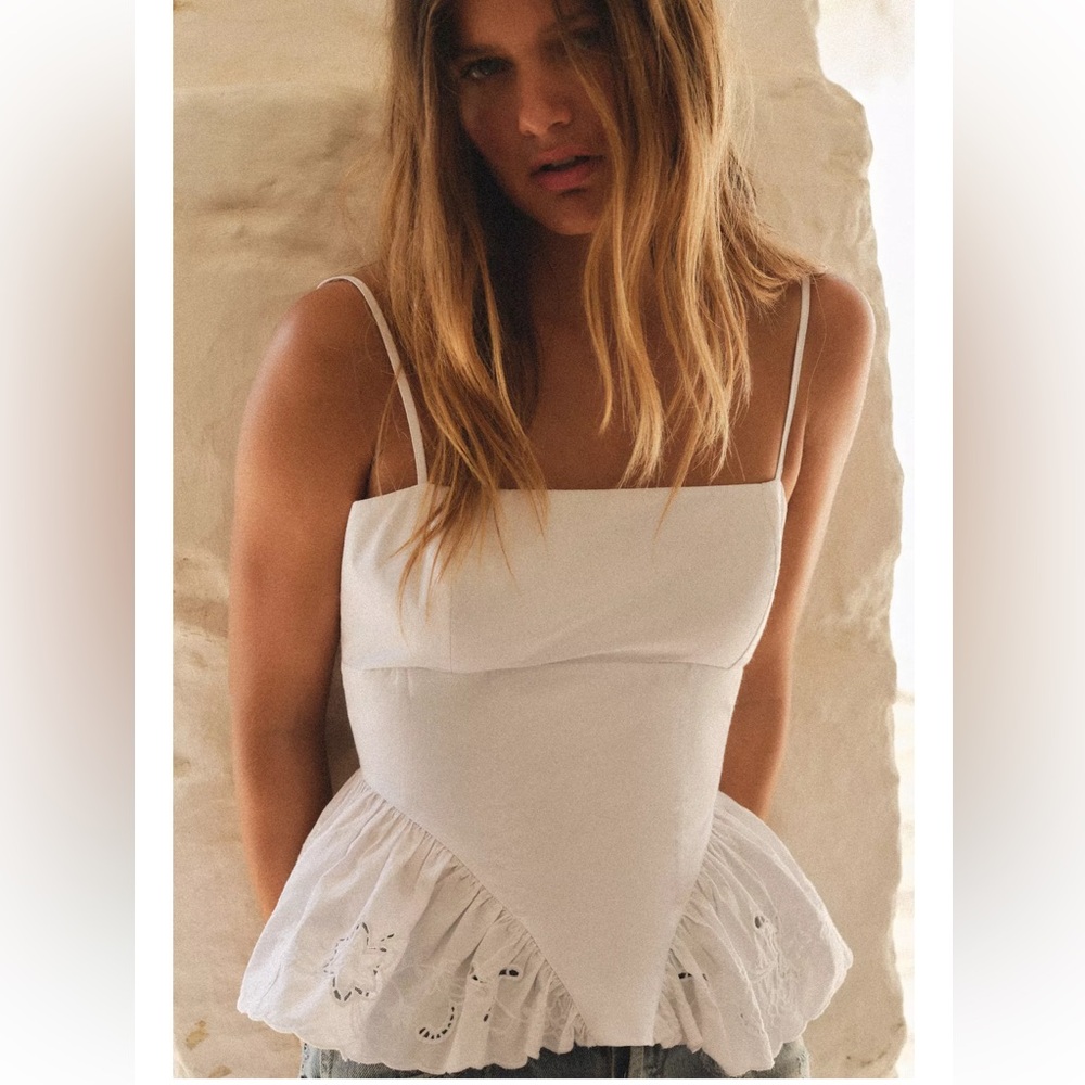 ZARA POPLIN CORSET TOP